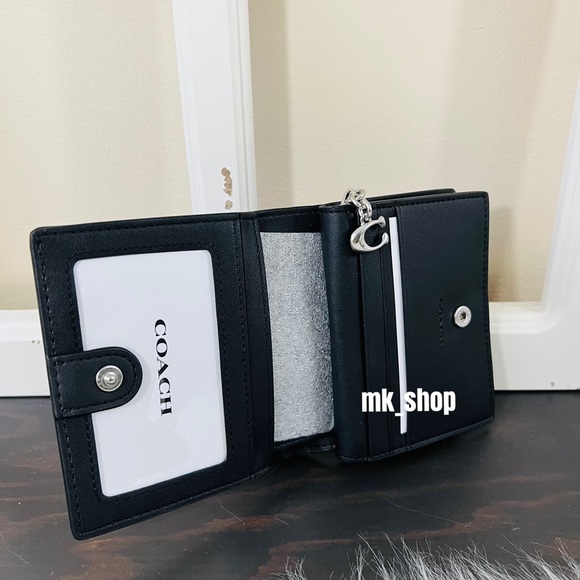 COACH Tartar Plaid Print Snap Wallet - Picture 6 of 16